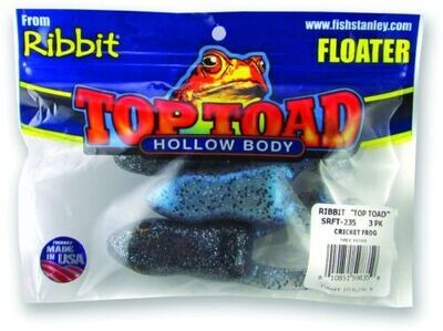 Stanley SRFT-235 Top Toad Hollow Body Frog Unrigged, 4", Cricket
