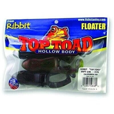 Stanley SRFT-238 Top Toad Hollow Body Frog Unrigged, 4", California