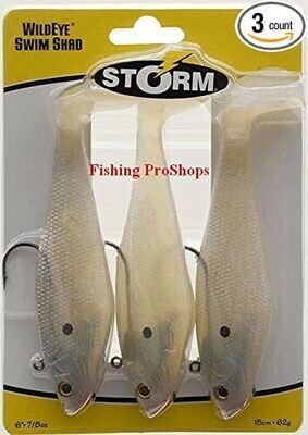 Storm WildEye Swim Shad 6" 7/8 oz Pearl
