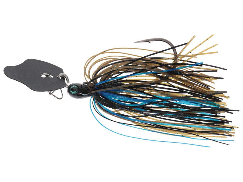 Strike King  Thunder Cricket Vibrating Swim Jig, 3/8 oz, Black/Blue