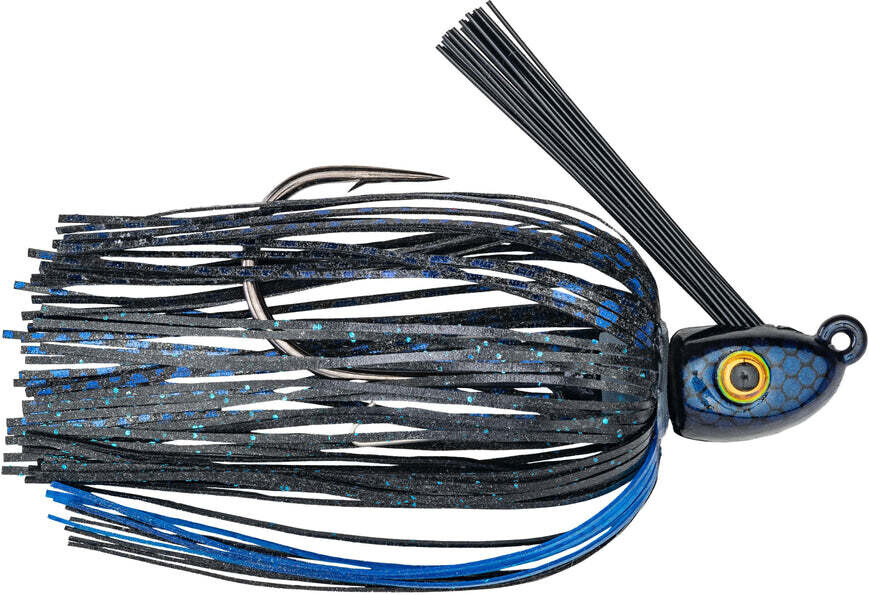 Strike King HAHCJ12-2 Hack Attack Heavy Cover Jig, 1/2 oz, Black Blue
