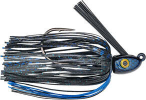 Strike King HAHCSJ38-2 Hack Attack Heavy Cover Swim Jig, 3/8 oz, Black