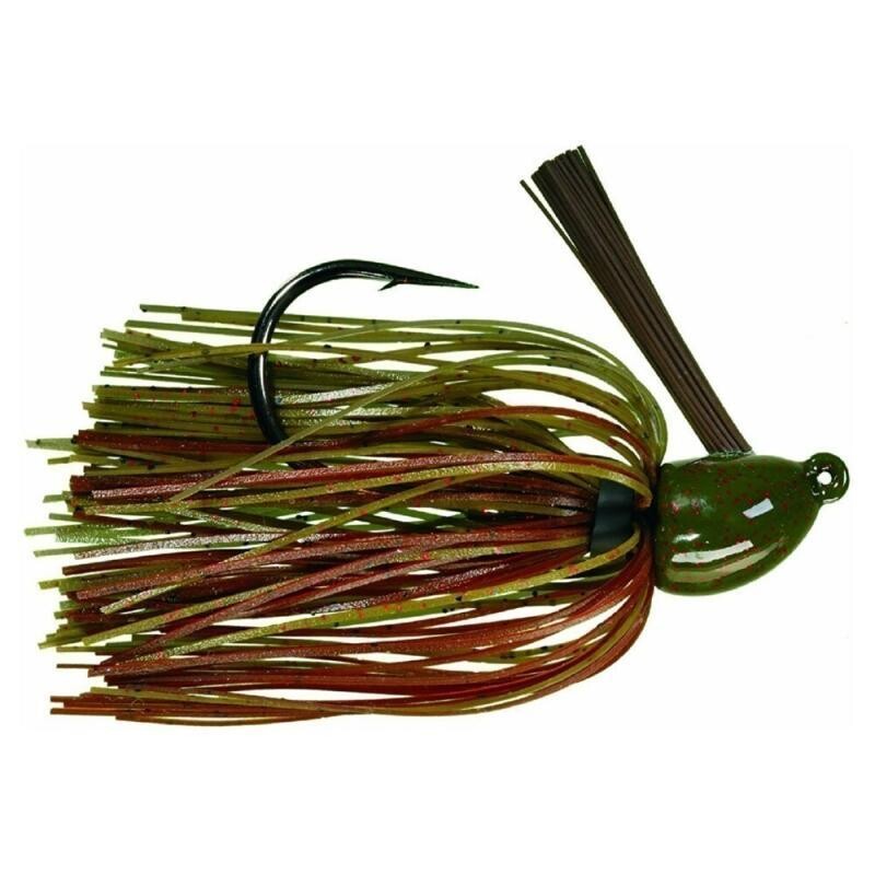 Strike King Hack Attack Fluorocarbon Flipping Jig 1/2 oz Green Pumkin