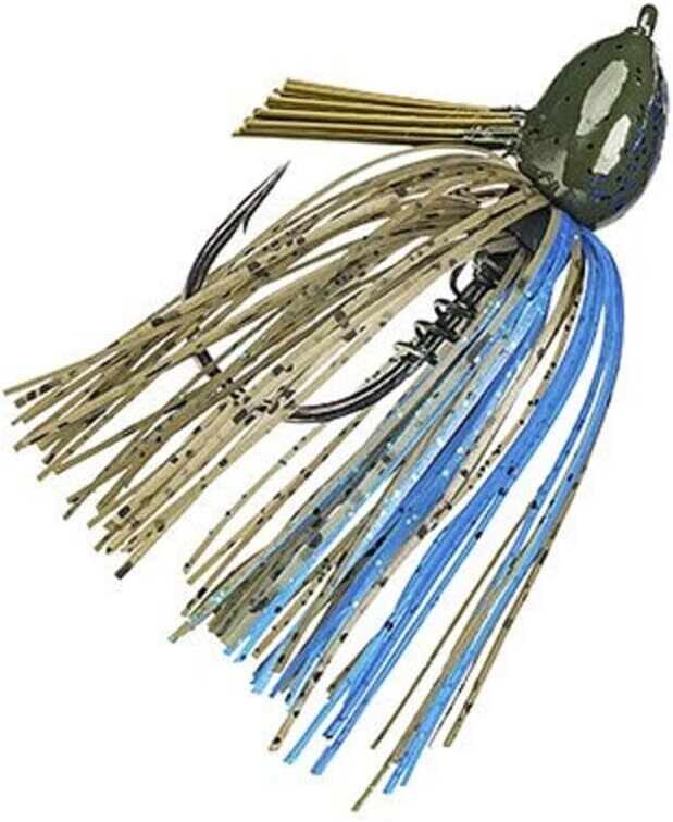 Strike King Hack Attack Fluorocarbon Flipping Jig 1/2 oz,Black Blue