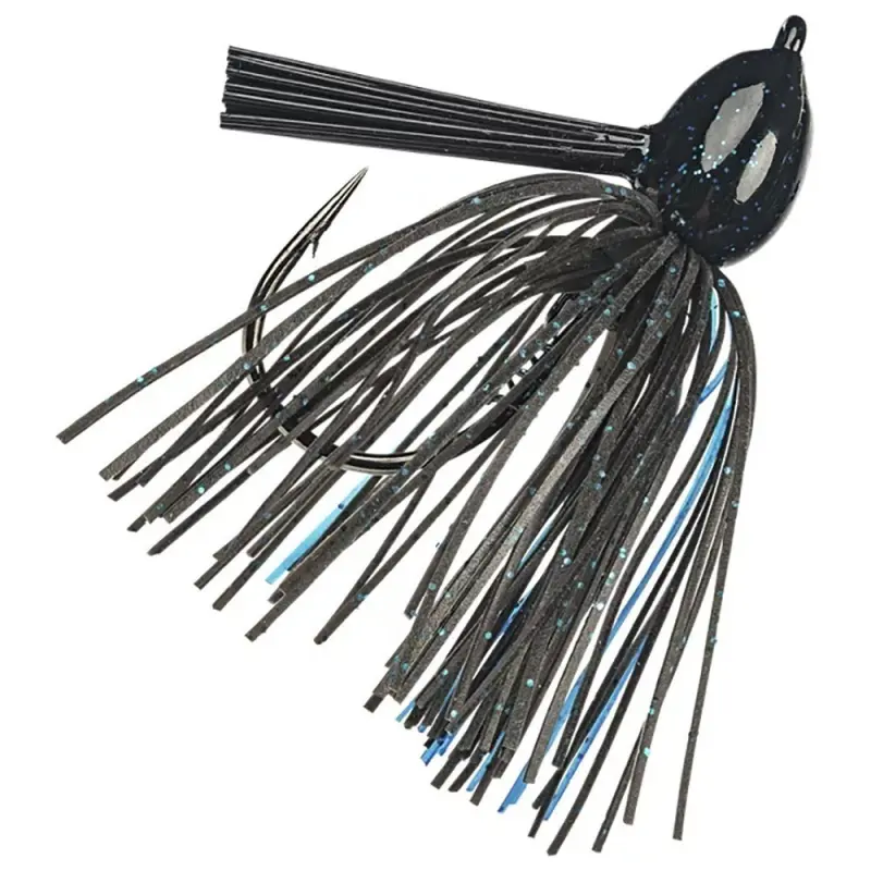 Strike King HackAttack Fluorocarbon Flipping Jig 3/4 oz Black Blue