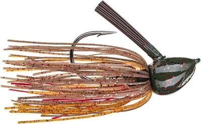 Strike King HackAttack Fluorocarbon Flipping Jig 3/4 oz Falcon Lake Craw