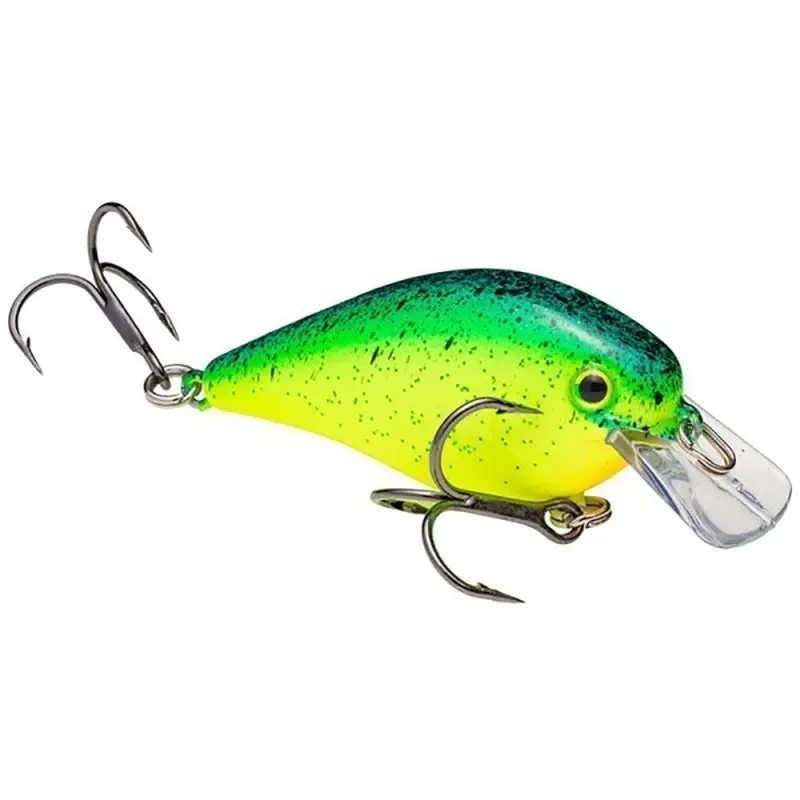 Strike King KVD Squarebill Crankbait- KVD 1.5- Chartreuse Blue Black Splatterback