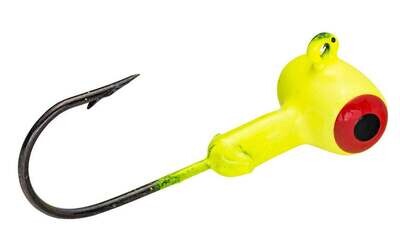 Strike King Mr. Crappie Sausage Head Jig Head, 1/16 oz, Chartreuse,3pk