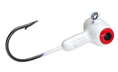 Strike King Mr. Crappie Sausage Head Jig Head, 1/16 oz, Refrigerator White,3pk