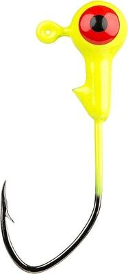 Strike King Mr. Crappie Slab Slasher Jig Head, 1/32 oz, Chartreuse, 8pk