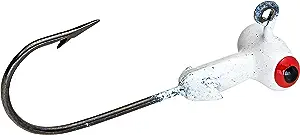 Strike King Mr. Crappie Sausage Head Jig Head, 1/8 oz, Refrigerator White,3pk