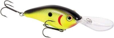 Strike King Pro Model 3XD Extra Deep Dive Rattle Crankbait, 3 1/4&quot;, 7/16 oz, Black Back Chartreuse, Floating,1pk