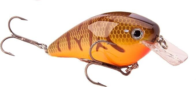 Strike King Pro Model KVD 1.5 Square Bill Silent Crankbait, 3&quot;, 7/16oz, Brown Craw, Floating,1pk
