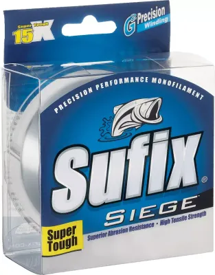 Sufix 662-106 Siege Monofilament Line 6lb 330yd Clear Mono