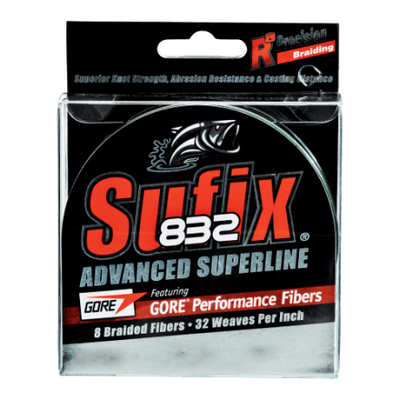 Sufix 660-008L 832 Advanced Superline Braid 8lb 150yd Neon Lime