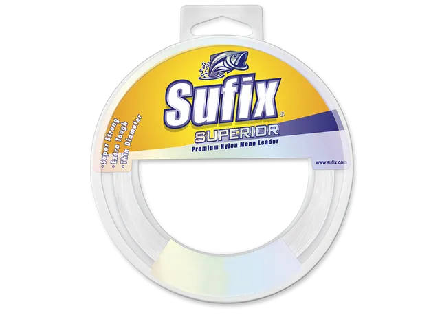 Sufix 80 lb Superior Mono Leader Spool 110yd Clear