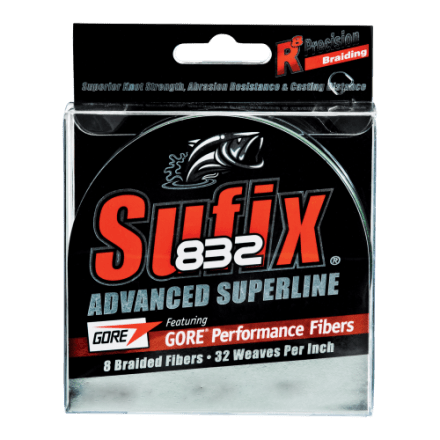 Sufix 660-065G 832 Advanced Superline Braid 65lb 150yd Lo-Vis
