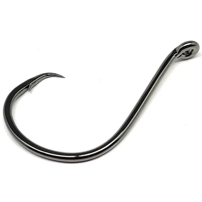 Gamakatsu 208414-25 Octopus Circle Hook, Size 4/0, Needle Point, Offset, Ringed Eye, NS Black, 25