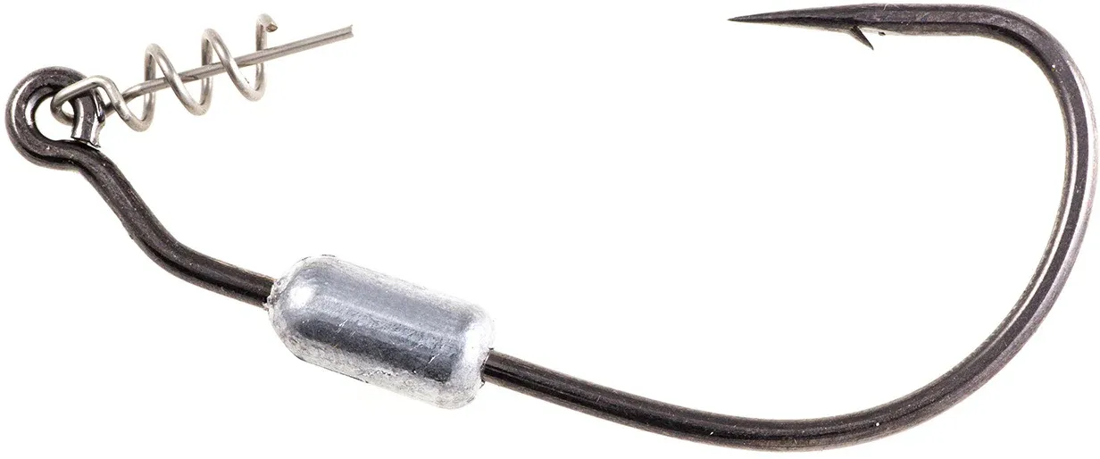 Owner 5132W-024 Twistlock Weighted Bass Hook with Centering-Pin Spring
