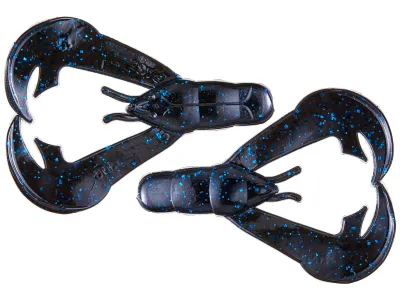 Strike King RGCHK-2 Rage Tail Rage Chunk, 3", Black Blue Flake,7pk