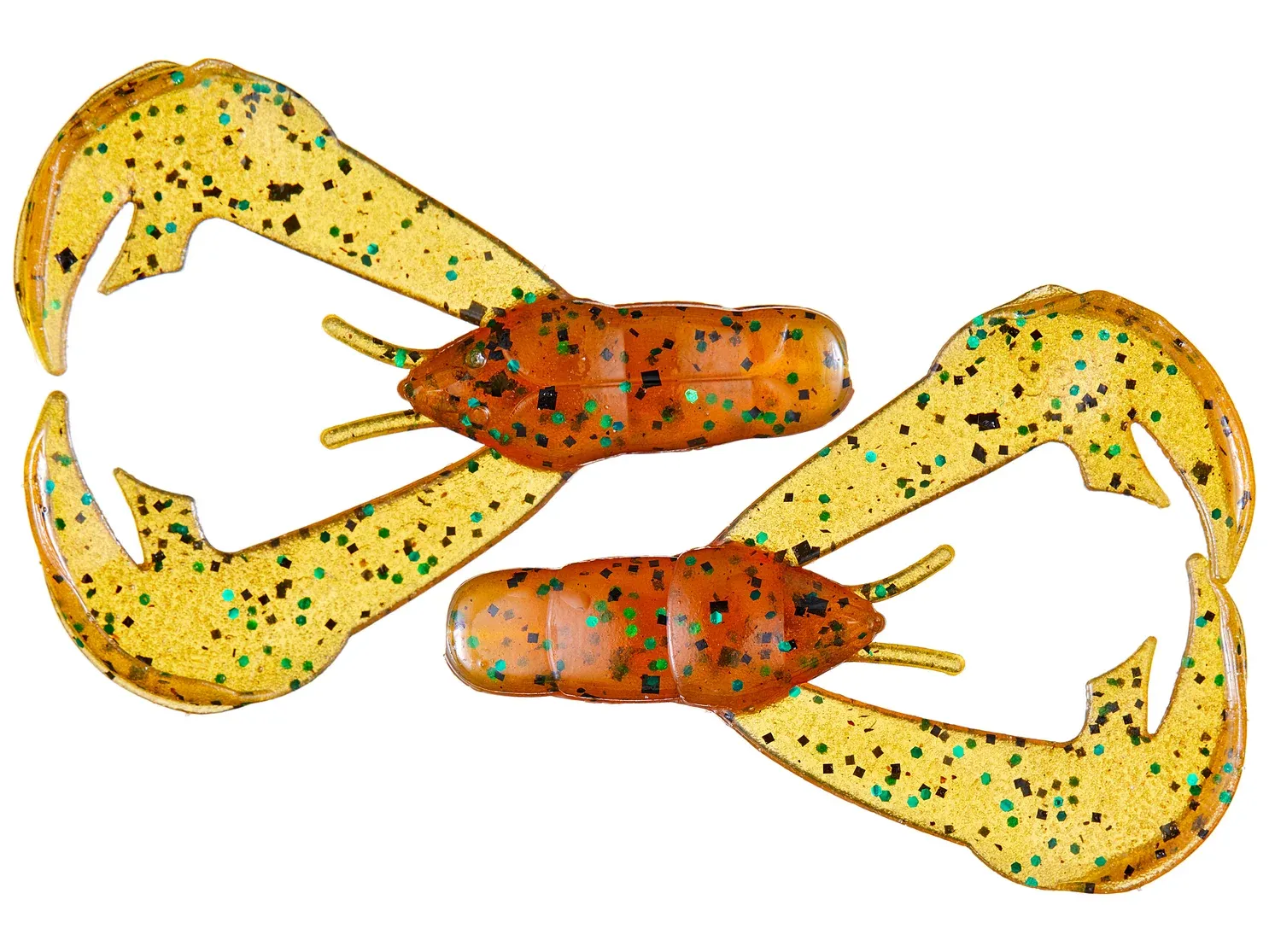 Strike King RGCHK-102 Rage Tail Rage Chunk, 3", Amber Green &amp; Black