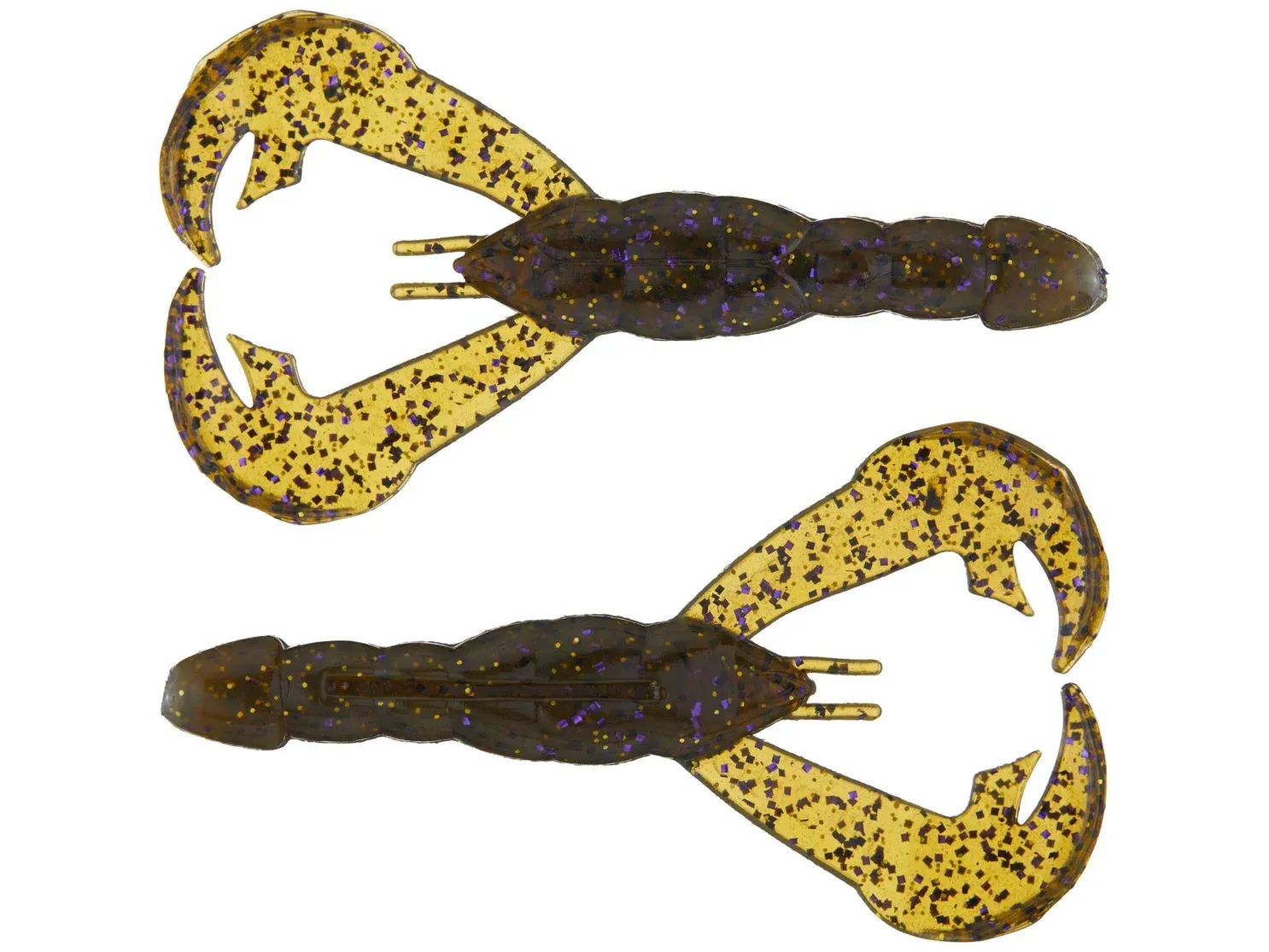 Strike King RGCRW-13 Rage Tail Rage Craw, 4", Green Pumpkin Purple &amp; Gold,7pk