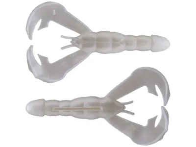Strike King RGCRW-84 Rage Tail Rage Craw, 4", Pearl,7pk