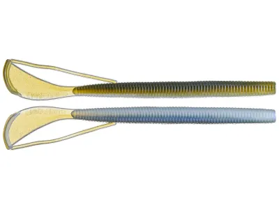 Strike King RGCUT56-850 Rage Cut-R Worm 6", Moon Juice