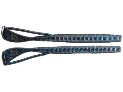 Strike King RGCUT7-2 Rage Cut-R-Worm 7", Black Blue Flake