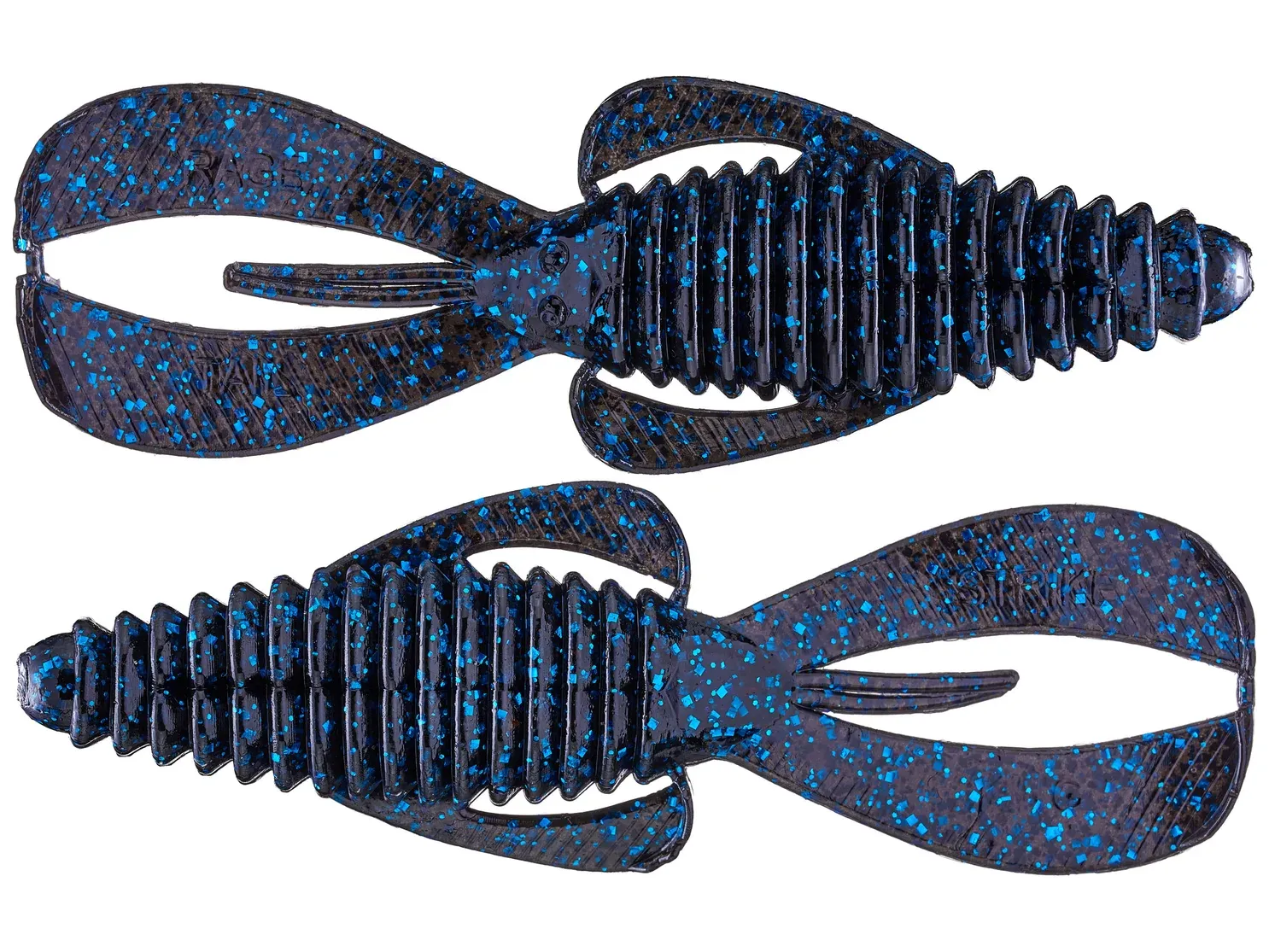 Strike King RGMBUG45-2 Rage Tail Magnum Rage Bug 4.5", Black Blue Flake 6pk