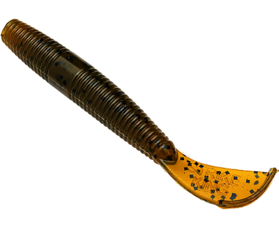 Strike King RGNCUTR-46 Rage Ned Cut-R Worm , Green Pumpkin