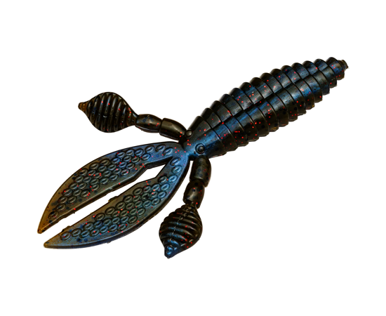 Strike King RO4-807 Rodent 4"  Green Pumpkin Purple Swirl, 6pk