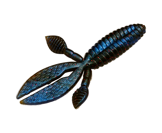 Strike King RO4-108 KVD Perfect Plastics Rodent, 4", Blue Craw,6pk