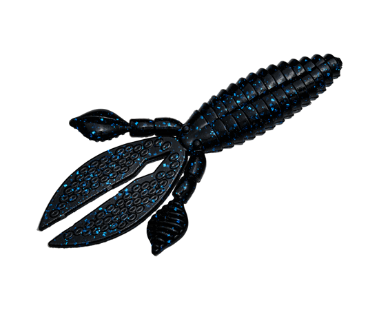 Strike King RO4-2 KVD Perfect Plastics Rodent, 4", Black Blue