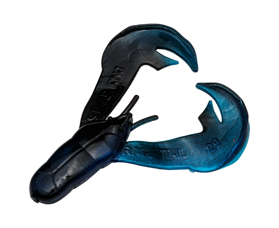 Strike King Rage Chunk  Black Blue Swirl 7pk