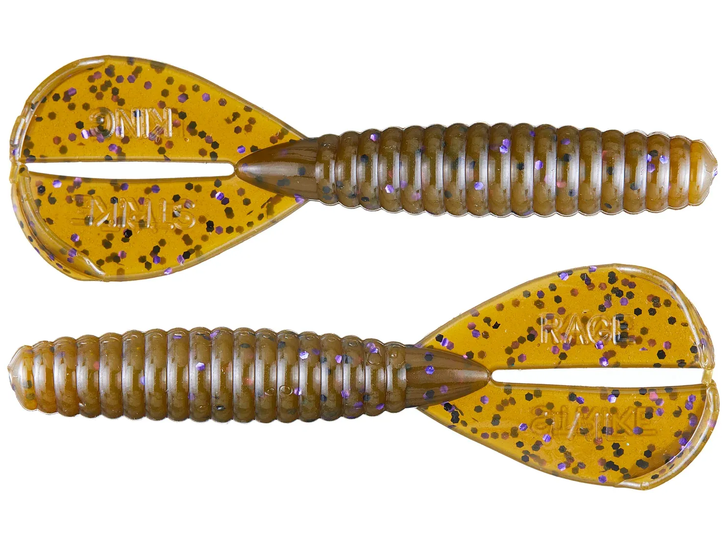 Strike King Rage Menace Grub Green Pumpkin Purple 8pk