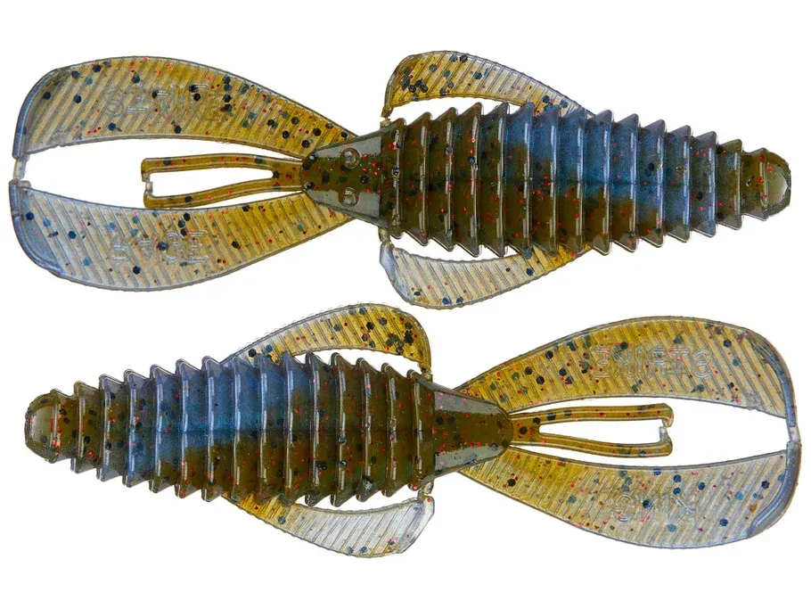 Strike King Rage Tail DB Bug, Blue Craw Red Flake 