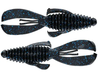 Strike King Rage Tail DB Bug, Black Blue Flake