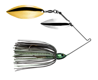 Strike King TG Spinner W/W, 3/8oz Green Glimmer