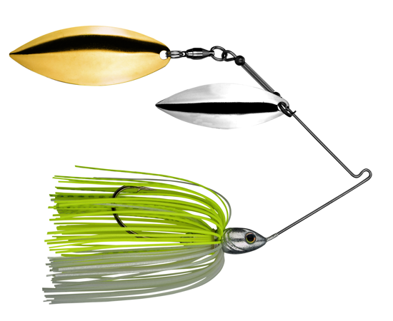 Strike King TG Spinner W/W, 3/8oz Chart/White