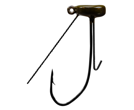 Strike King TG Ned Jig Head 1/8oz Green Pumpkin 4pk