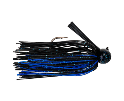 Strike King Tour Grade Football Jig, 3/8 oz, Black Blue,1pk