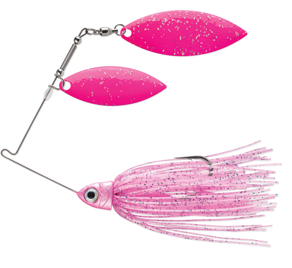 Terminator PSS38WW99PP Pro Series Spinnerbait, 3/8oz, Double Willow, Pink &amp; Pink, D-Pink, 1 Pk