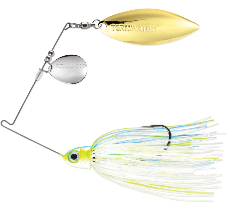 Terminator PSS38CW110NG Pro Series Spinnerbait, 3/8oz, Colorado &amp; Willow, Nickel &amp; Gold, Nashville Sexy, 1 Pk