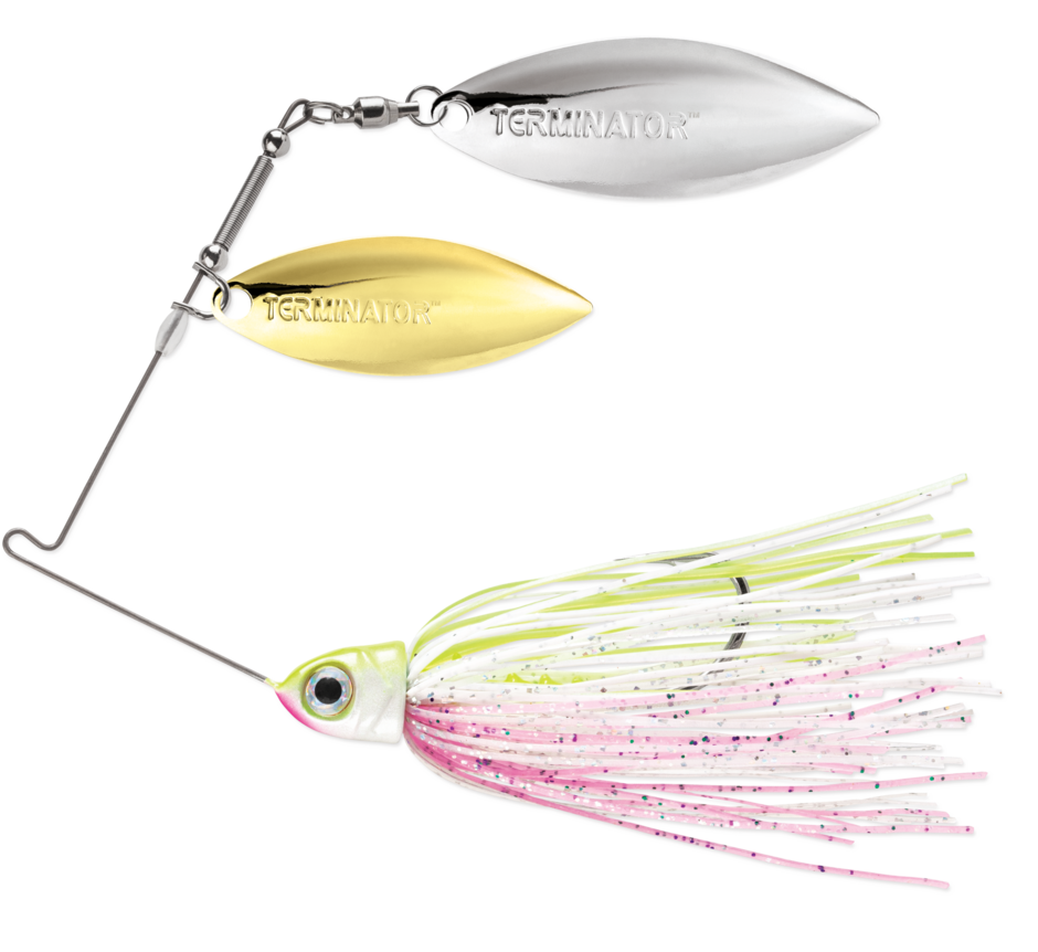 Terminator PSS12CW02NG Pro Series Spinnerbait, 1/2oz, Colorado &amp; Willow, Nickel &amp; Gold, Chartreuse And White Shad, 1 Pk