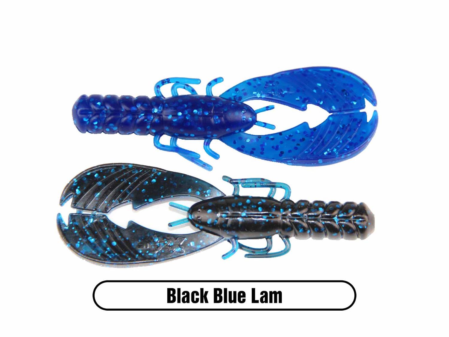 X Zone 10912 4" Muscle Back Craw Black Blue Lam
