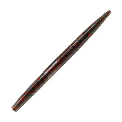 Yum YDG520 Dinger Worm 5", Smoke Red Pepper,8/Bag