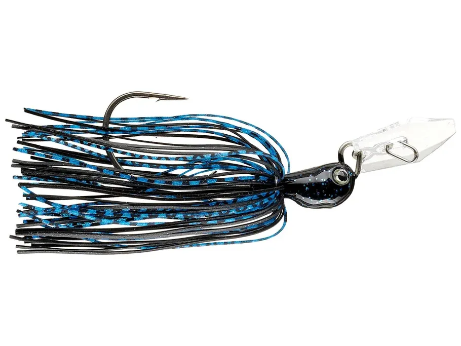 Z-Man  Chatterbait Jackhammer Stealthblade 1/2 oz Black Blue