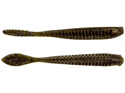 Z-Man  Elaztech Trick Shotz Drop Shot Bait 4.2", 5/Pk Green Pumpkin