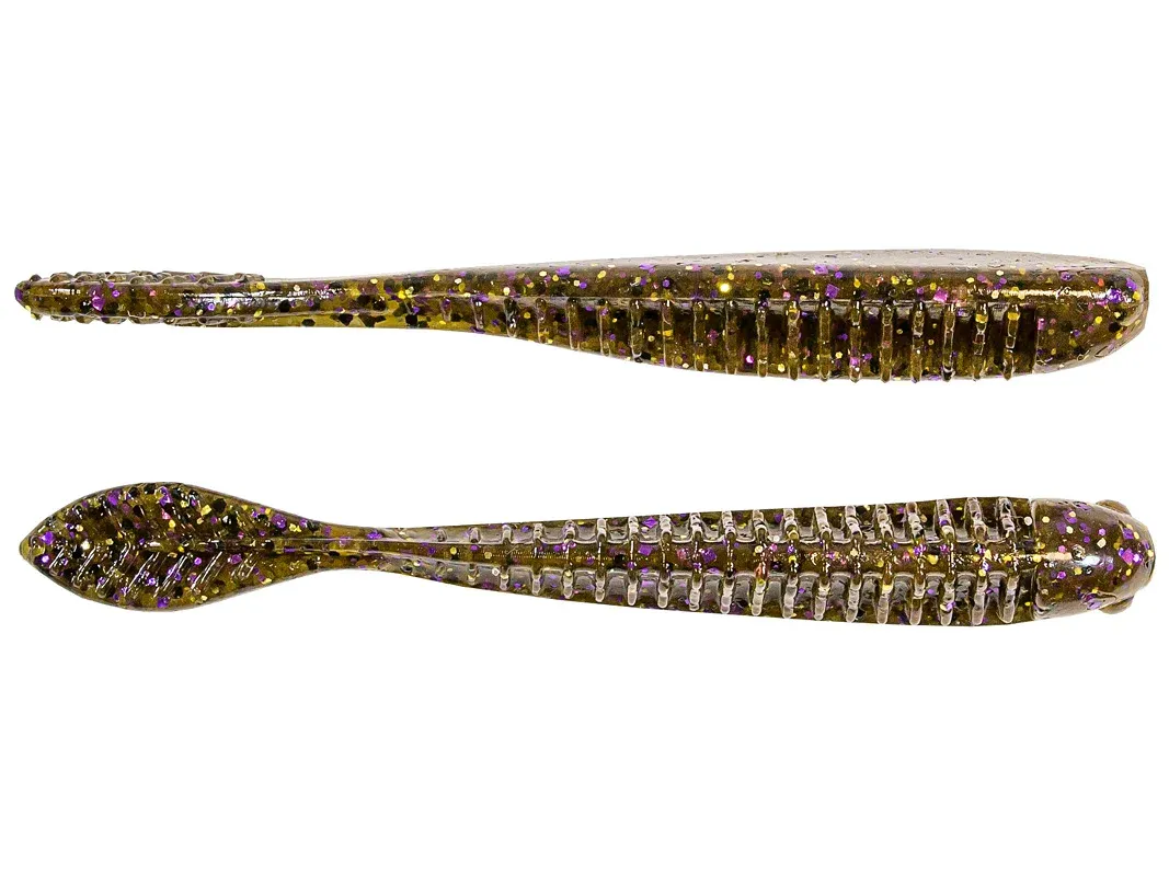 Z-Man  Elaztech Trick Shotz Drop Shot Bait 4.2", 5/Pk Green Pumpkin Goby